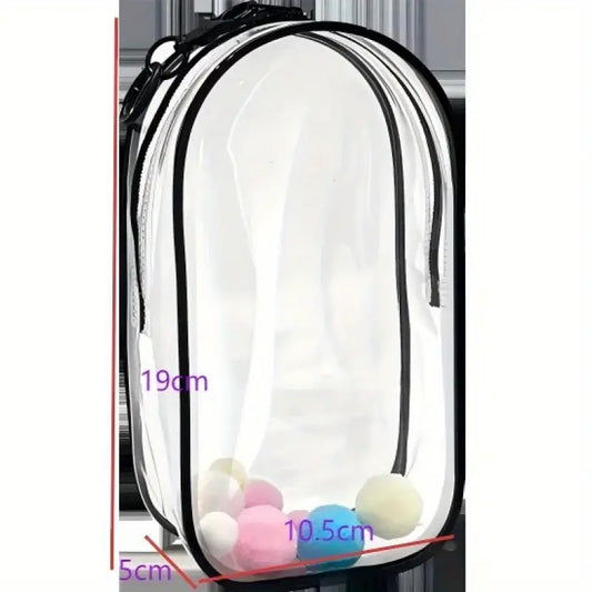 1Pc Labubu Protective Case - Clear Transparent Backpack