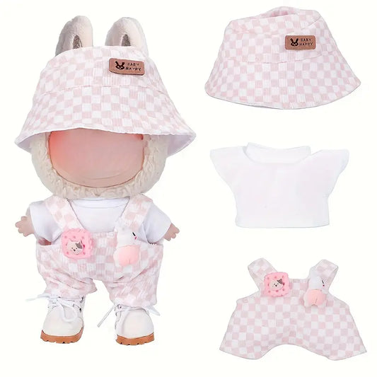 17cm Doll Clothes for Labubu with 3 Outfits