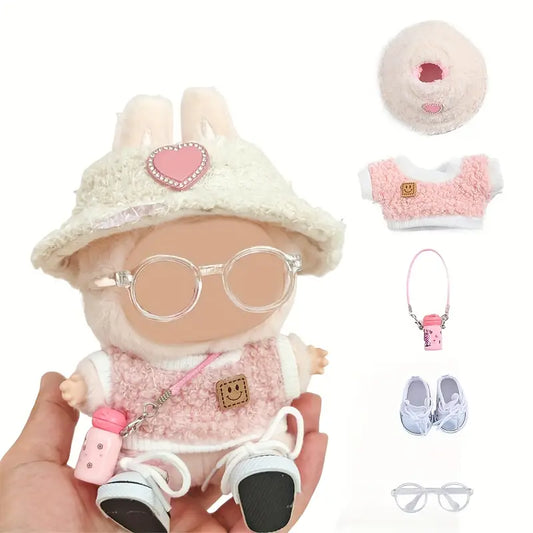 Clothes for LABUBU, Doll Outfit, Chic Style Plush Suit for 6.7-inch Dolls