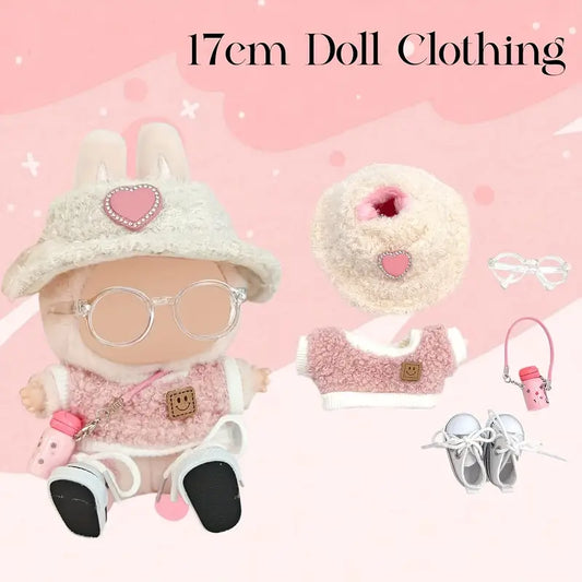 Clothes for LABUBU, Doll Outfit, Chic Style Plush Suit for 6.7-inch Dolls